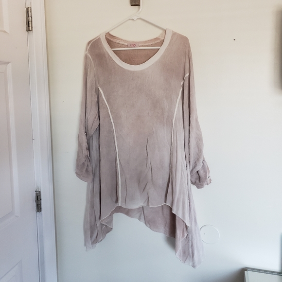 Scandal Boho Mauve Flowy Italian tunic - Picture 2 of 5